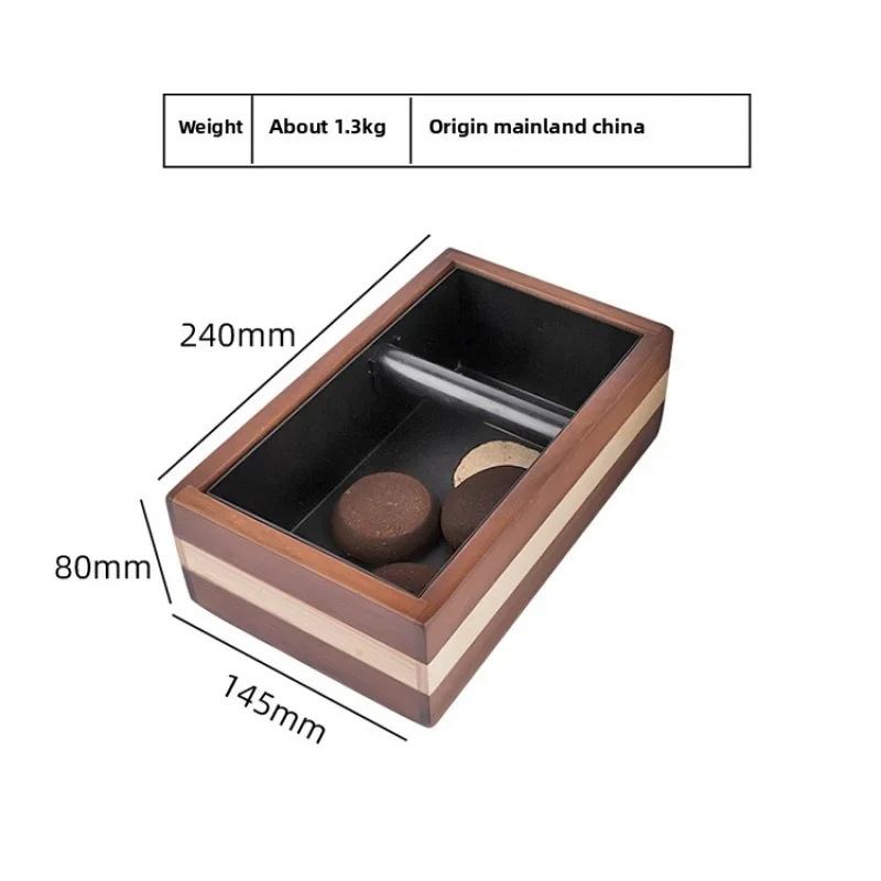 Brand New Spliced Walnut Wood Coffee Knock Box Universal Suitable for Coffee Machine Accessories