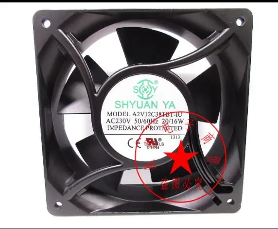 

SHYUAN YA A2V12C38TBT-IU AC 230V 20/16W 120x120x38mm Server Cooling Fan