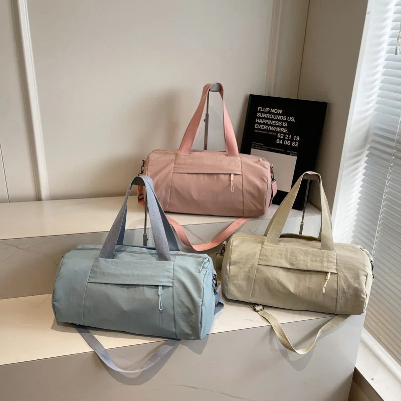 

Универсальная мужская и женская спортивная сумка для фитнеса, простая большая вместительная сумка для фитнеса и йоги, дорожная сумка через плечо, портативная сумка для спортзала