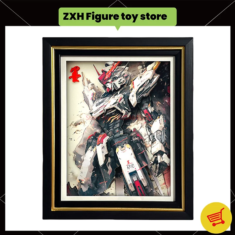 Pg Anime Peripheral The Anime Figurine Decoration Hand-Made Mg Unicorn Attacking Free Animation Stereoscopic Painting Decoration