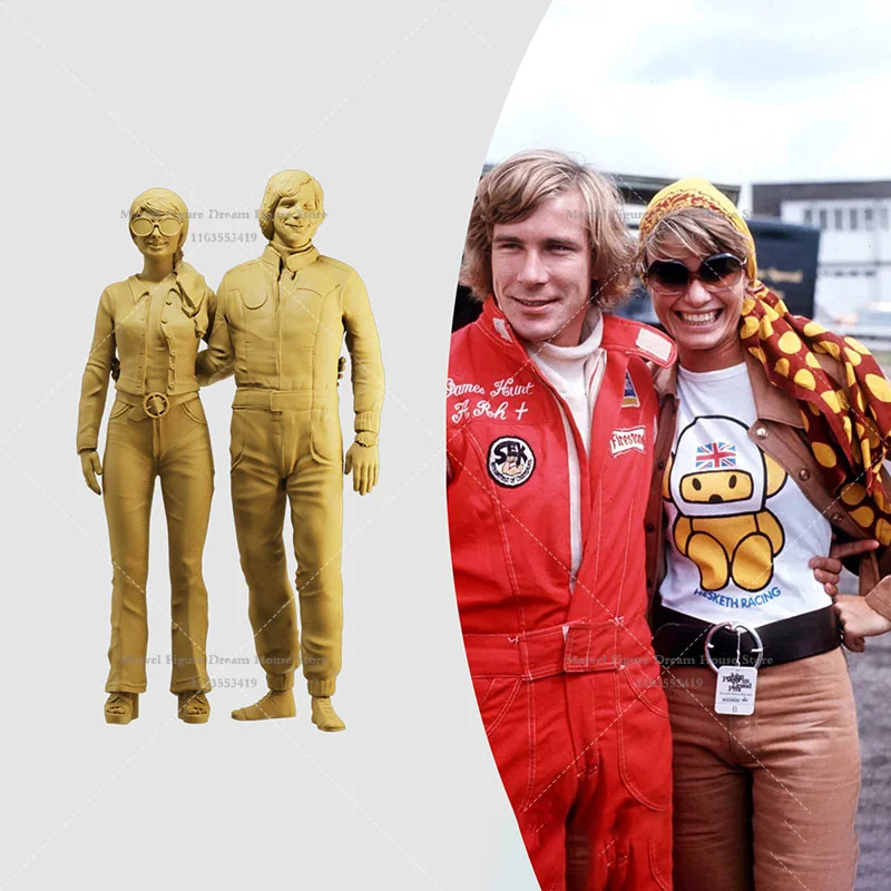 

1/64 1/43 1/35 Scale Miniature Scene Doll The Shunt Racing Driver James Hunt Susie Miller Couple Un-panited White Mini Figure