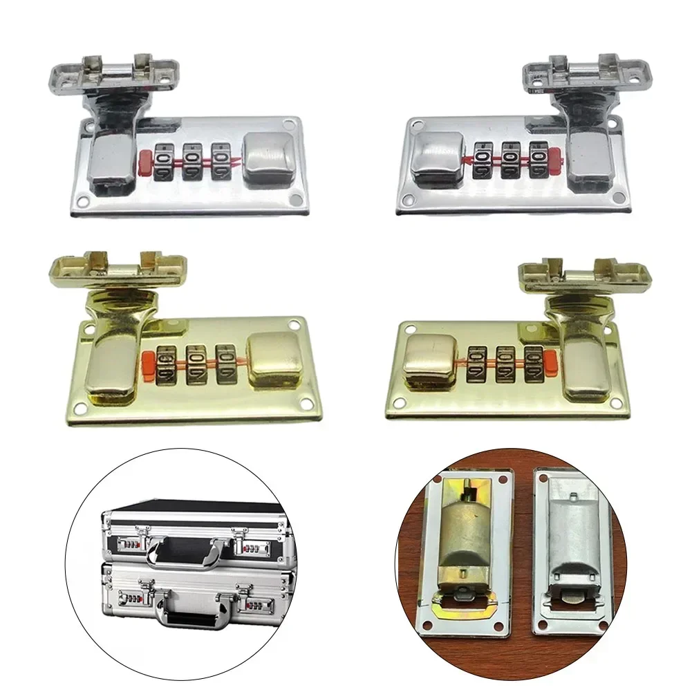 Password Lock Latch Silver Coded Locks 65mm*29mm Retro Vintage Jewelry Wooden Boxes Gift Case Luggage Suitcase Chest Hardware