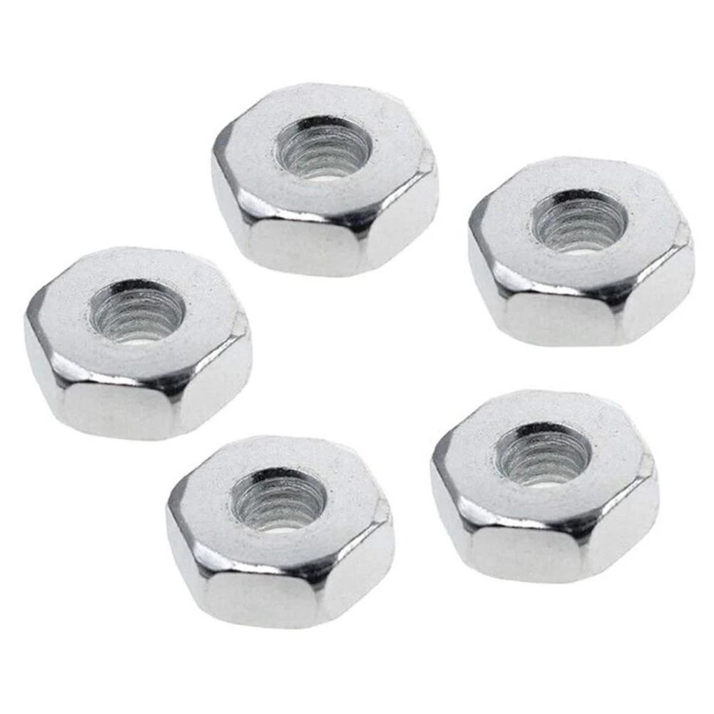 5x Tool Bar Nuts For Stihl MS 180 250 381 361 440 660 Chainsaw 0.87 Inch M8 Silver Metal Replacement Part Set Spare