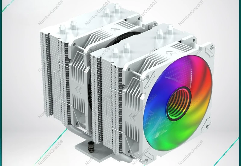 

DS2000V4 Dual Tower Air CPU Cooler ARGB 4 Heat Pipes Supports LGA1700 AM5 Desktop Cooling Fan