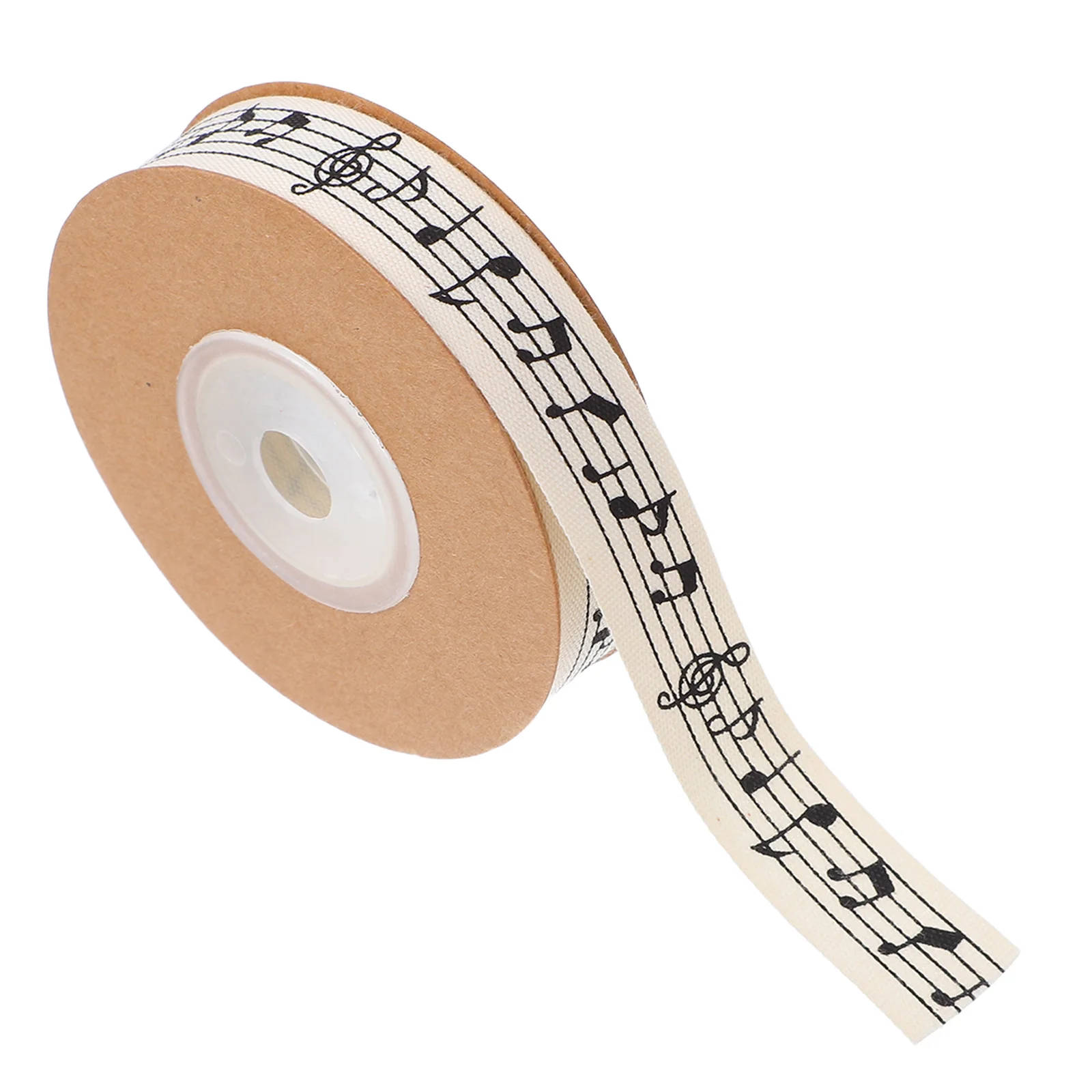 

1 Roll 10M Music Character Cotton Ribbon Ribbed Band For Gift Flower Packaging Diy Party Craft Decor Tree Hanging Supplies