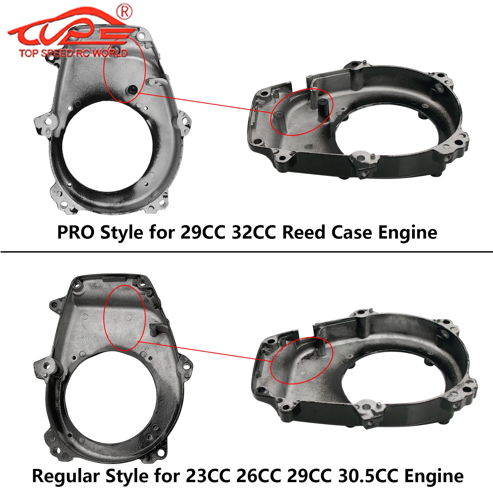 Rc Upgrade 29CC 32CC Reed Case Engine Flywheel Fan Cover for 1/5 Hpi Rofun Km Rovan Baja Losi 5ive-T FG DDT QL GoPed Redcat Part