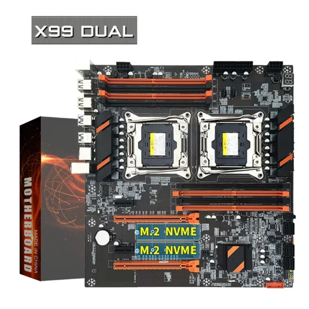 X99 Moederbord Dual CPU M.2 LGA 2011 V3 E-ATX USB3.0 SATA3 8 DIMM DDR4 Ondersteuning Xeon processor slot 2011-3