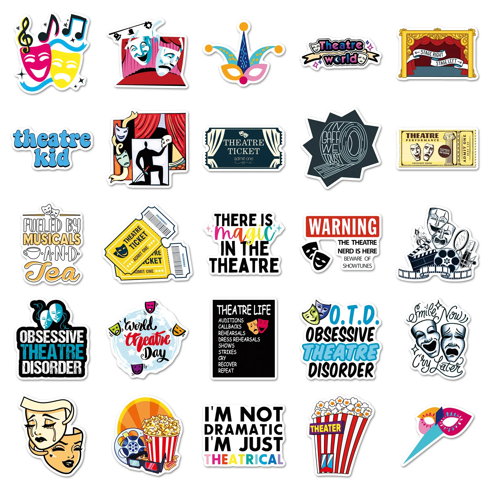 50 قطعة ملصقات الدراما للمرحلة الغربية الكرتونية الإبداعية الدراما الكتابة على الجدران لعبة الديكور DIY بها بنفسك حقيبة الثلاجة المحمول الغيتار الهاتف الشارات #5