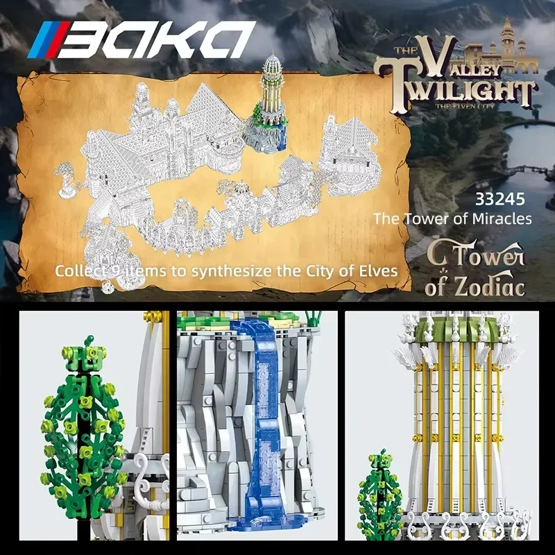 Europäische Elf Stadt Bausteine Set Neun-in-one Riesen Palast Modelle Ziegel Desktop Dekoration Diy Spielzeug Für Kinder urlaub Geschenke – Detail 7