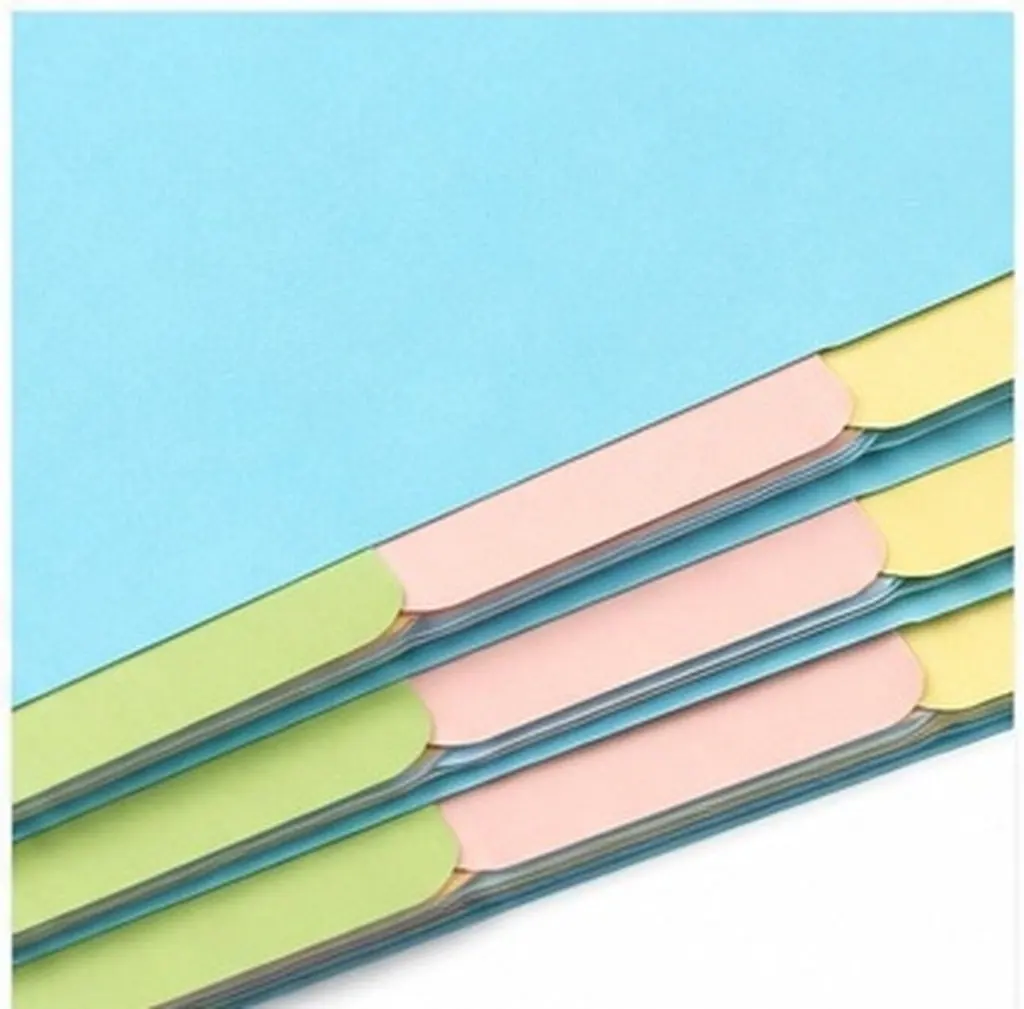 10Pcs Colorful Paper Dividers 5 Tabs High-Grade Binder Index Page Divider for 6 Ring Binders Notebook Divider Accessories