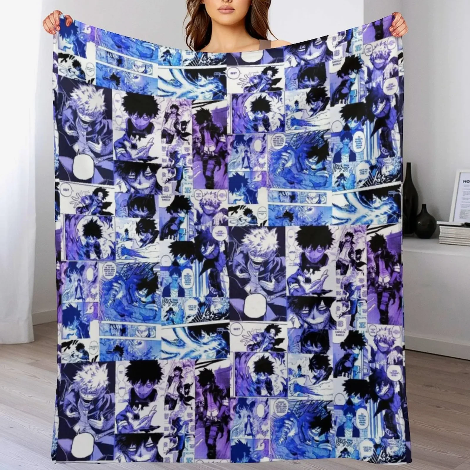 

DABI MANGA PANEL COLLAGE Throw Blanket Stain Resistant Cozy Warm Blanket