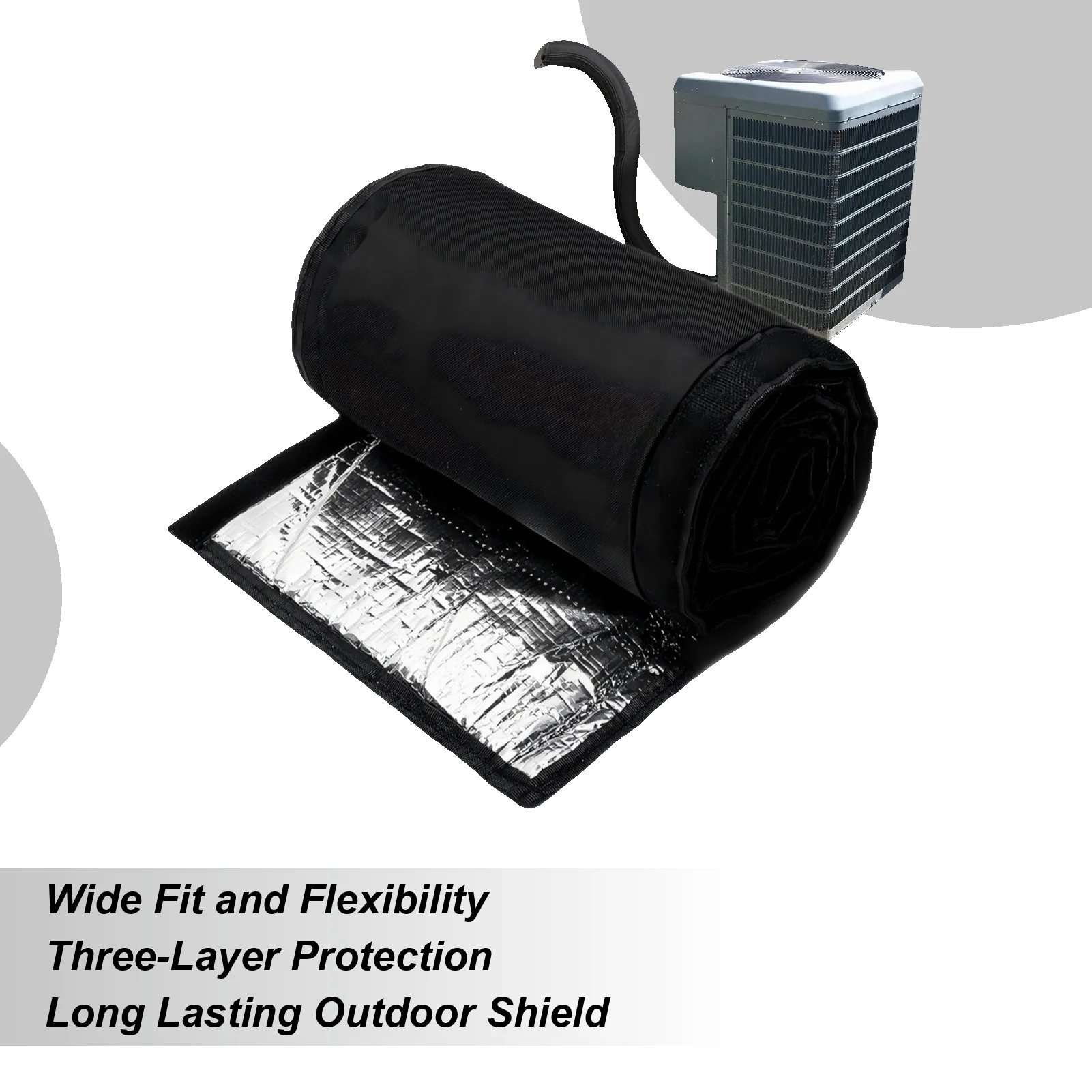 

72x10.2in 600D Oxford Cloth AC Hose Sleeve For Heat Reduction Dustproof Exhaust Tube Accessories Hose Duct Vent Cover for Dorm