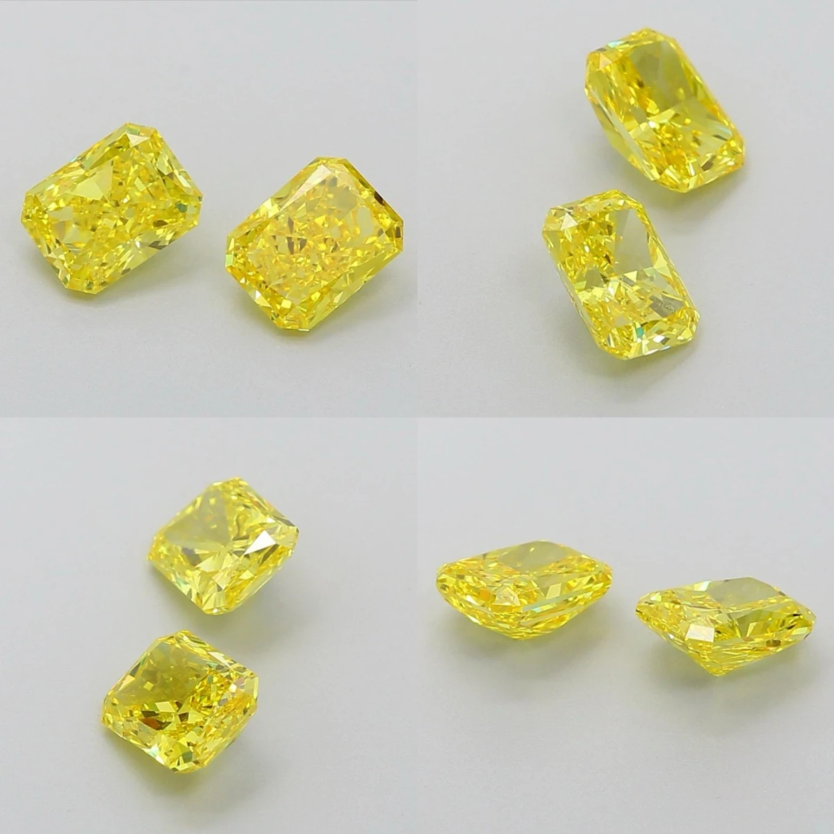 Fancy Yellow Radiant Cut Lab Created Diamond 0.5-3.0ct HPHT/CVD Yellow Loose Diamond IGI Certificate Diamond For Custom Jewelry