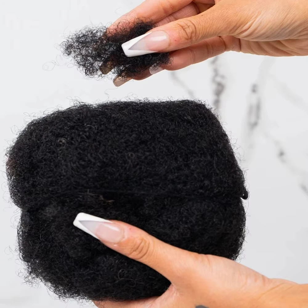 8 Inch 30g Pack Tight Natural Afro Kinky Bulk Human Hair for Dreadlock Extensions 100% Human Hair Repair Extensions for Braids