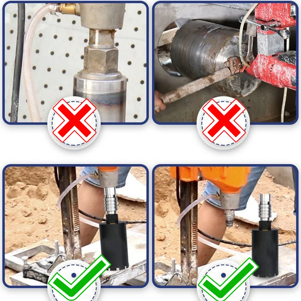 Imagem -06 - Underoof-anti-lock Adaptador de Liberação Rápida M22 Núcleo de Diamante Brocas Concreto Molhado e Seco Núcleo de Perfuração Acessórios Máquina