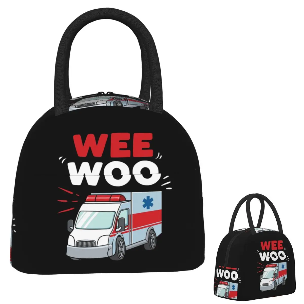 

Wee Woo Ambulance Paramedic Emergency Medic Gift Insulated Lunch Bag for Women Children Food Boxes Thermal Lunch Box Tote