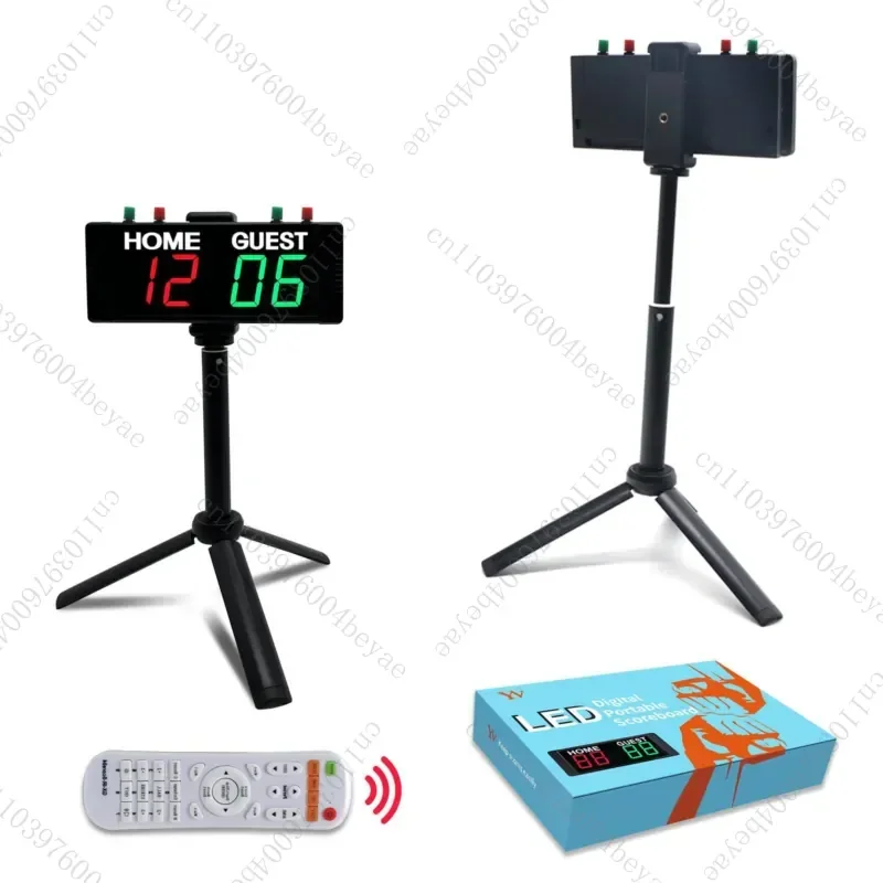 Portable scoreboard with stand rechargeable electronic scoreboard button control