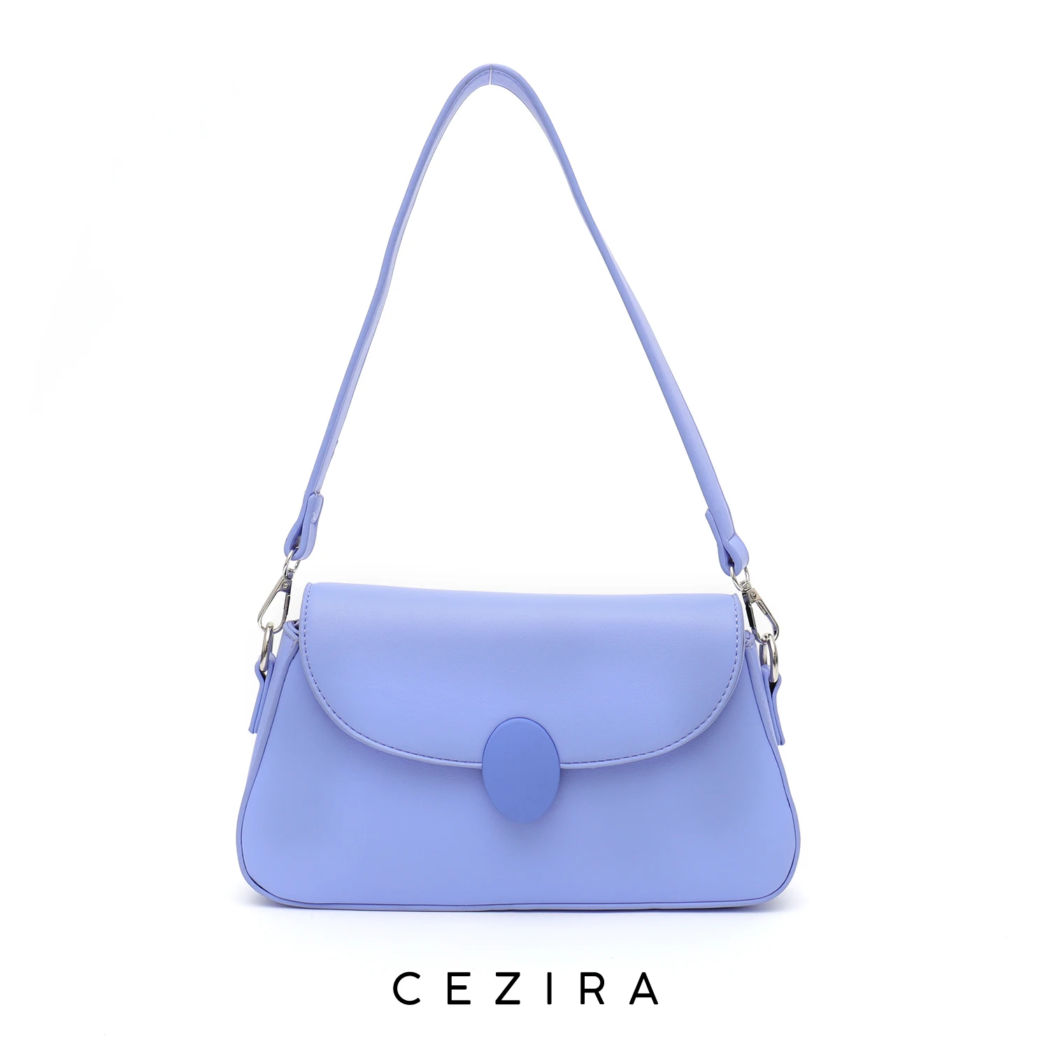 CEZIRA 2023 Fashion French Style Women Shoulder Bags PU Vegan Leather Brand Design Flap Crossbody Handbags Summer Underarm Purse