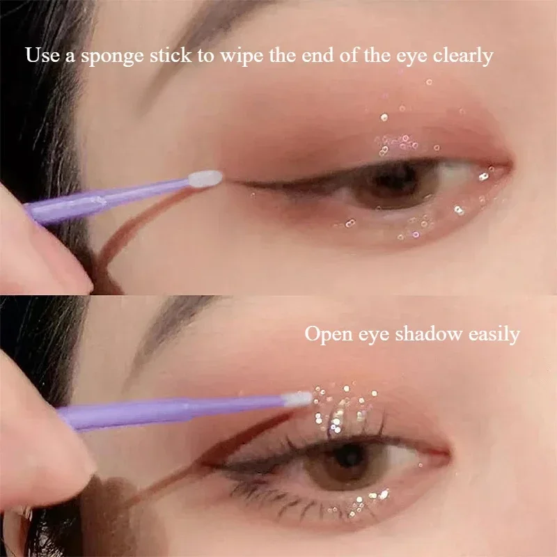 100 teile/losEinweg Baumwolle Weiche Tupfer Wimpern Verlängerung Microbrush Applikatoren Individuelle Mascara Micro Pinsel Stick