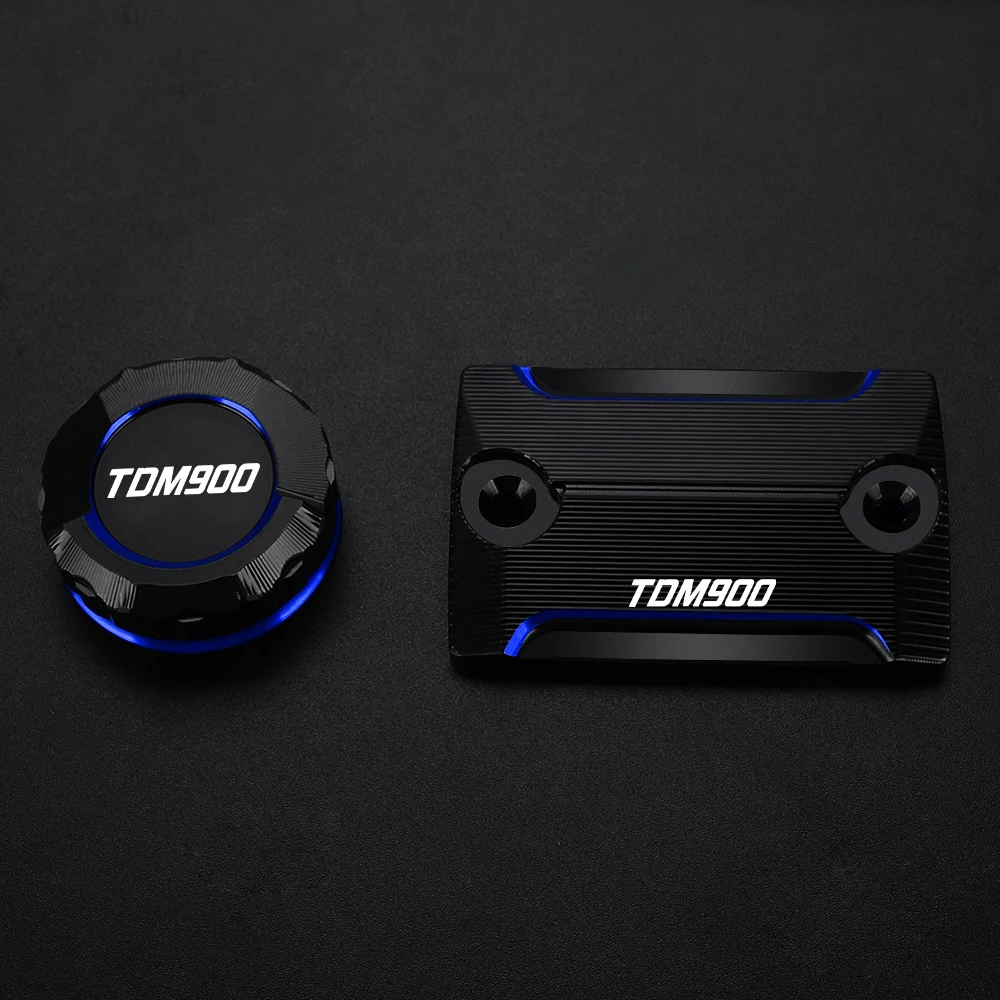 

Motorcycle Front Rear Brake Fluid Reservoir Cover Engine Oil Cap For YAMAHA TDM900 TDM 900 2004-2010 2009 2008 2007 2006 20005