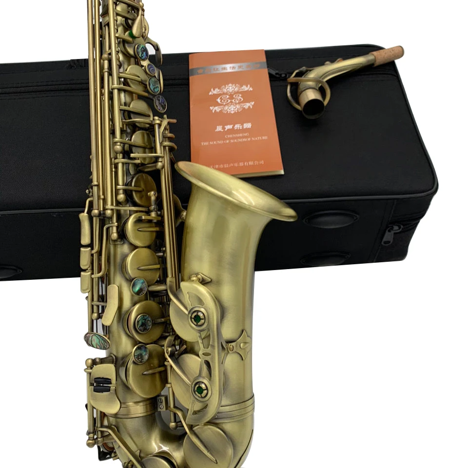 

Best Quality France Brand R54 Model musical instrument saxophone E flat alto saxophone 54 Antique copper Sax Alto Mouthpieces