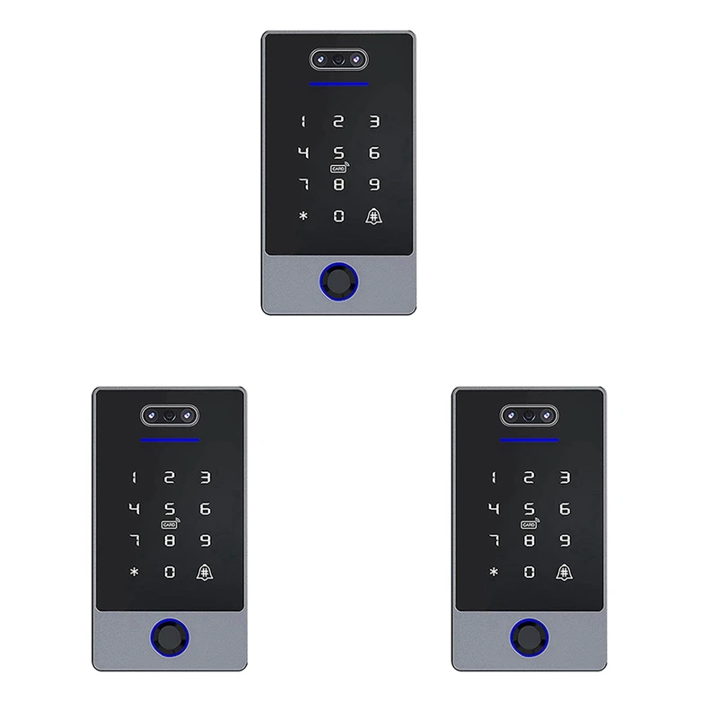 3X Ttlock Face Recognition Access Control Keypad Standalone Waterproof Fingerprint Access Controller For Door Lock-B