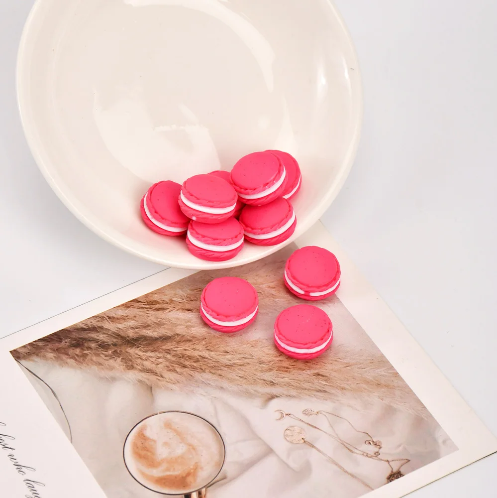 10-30 Stück süße Macaron Cartoon Cookie Harz Lebensmittel Charms für DIY Schmuckherstellung Zubehör Kühlschrank Handyhülle dekoriert – Detail 7