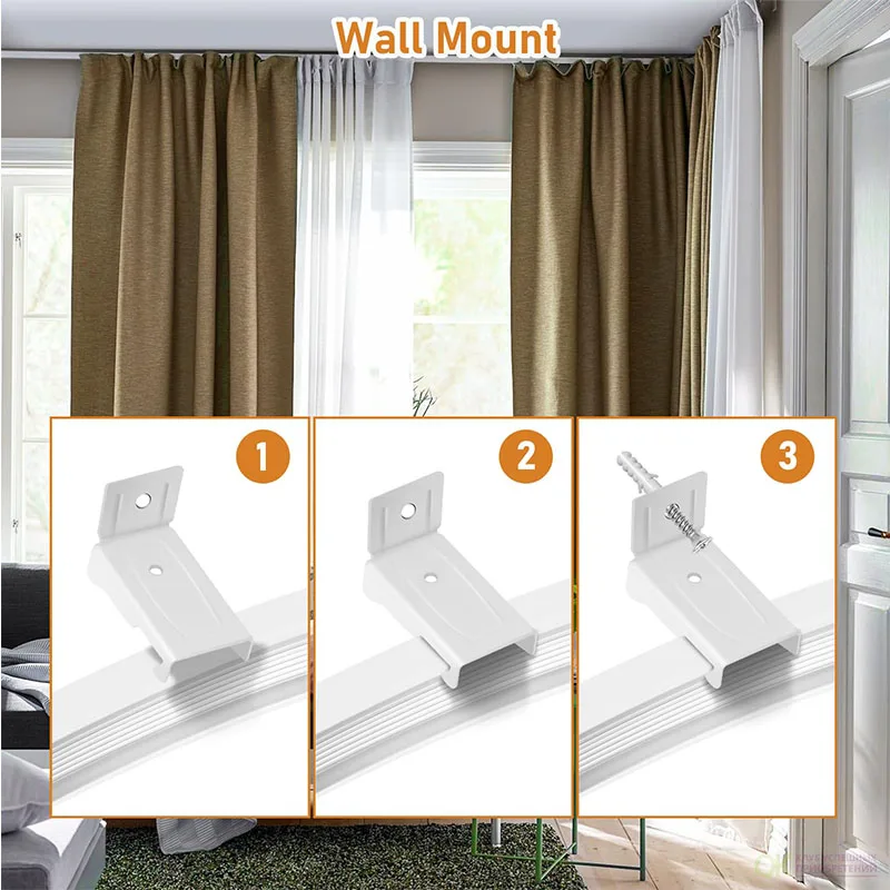 Flexible Ceiling Curtain Accessories Bendable Curtain Track Accessories Set