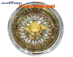 2024 newest  14*7/13*7 72 straight/72 cross  triple gold steel  wheel suitable for passenger car wheel