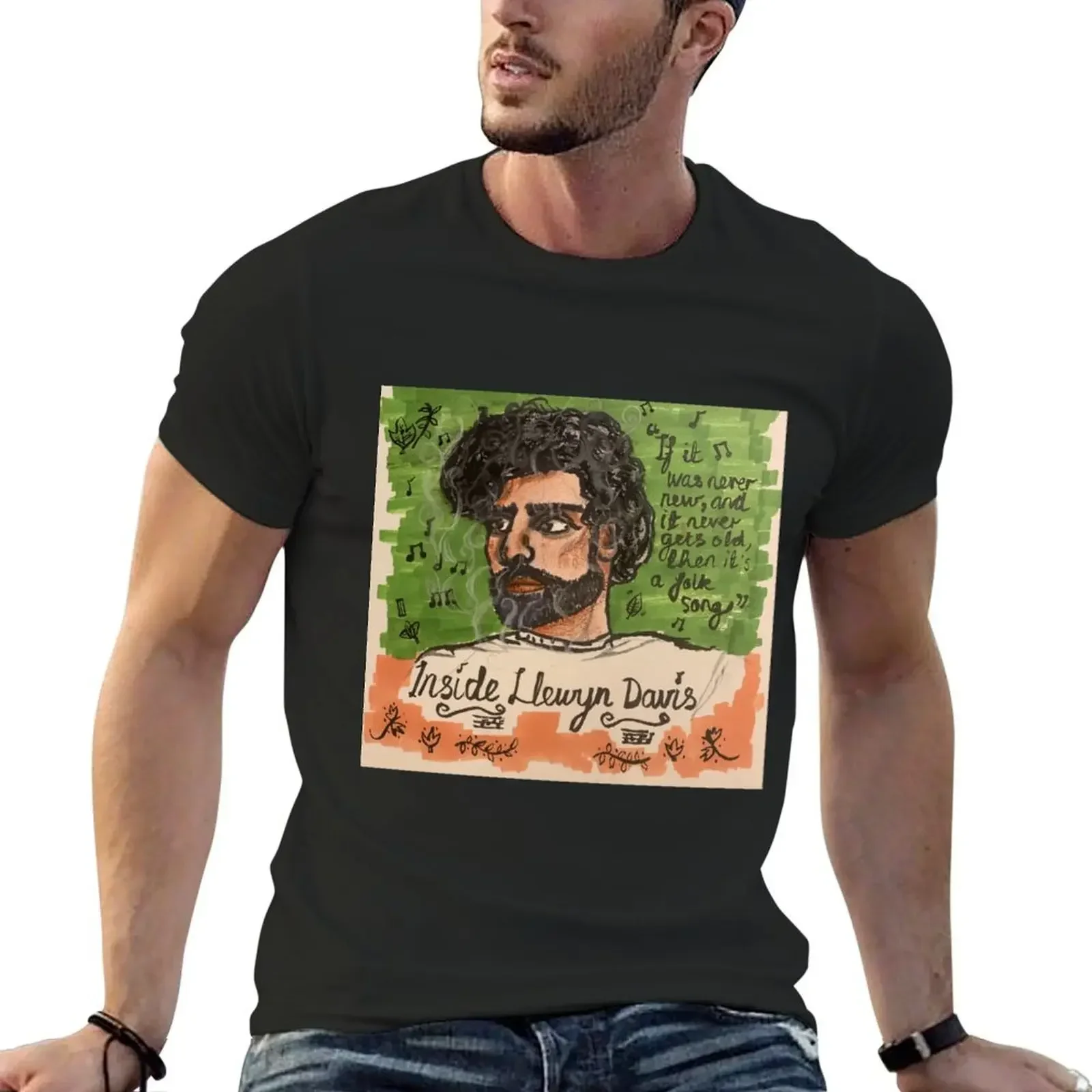 Llewyn Davis T-Shirt customizeds summer top oversized t shirt shirts for men graphic tees