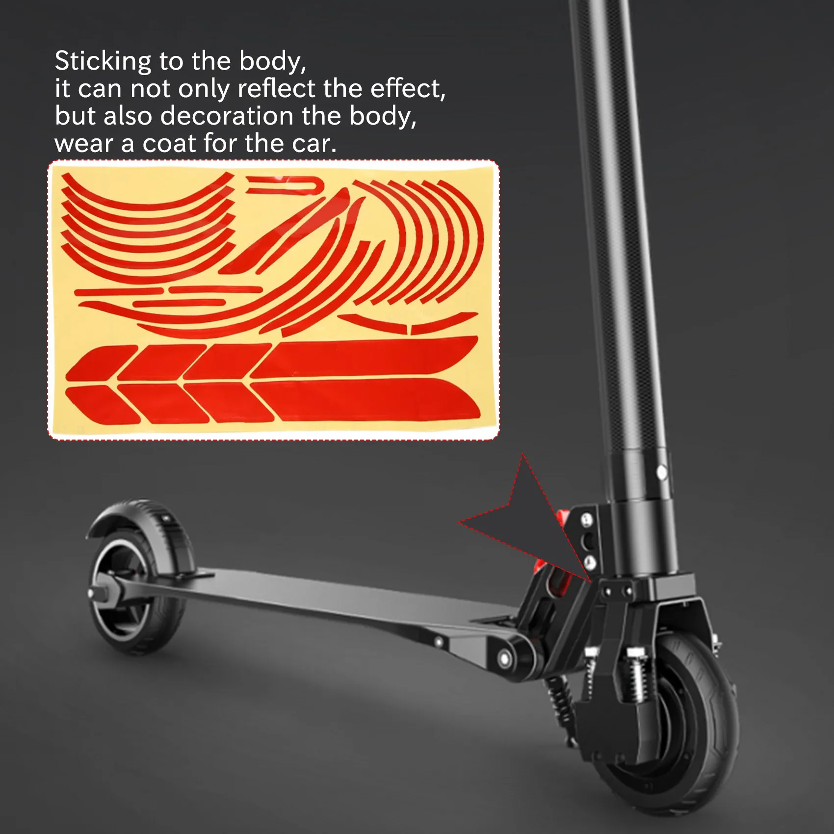 A99I-1 مجموعة ملصقات عاكسة للسكوتر مجموعة كاملة من الملصقات لسلسلة Xiaomi Kickscooter القابلة للطي #6