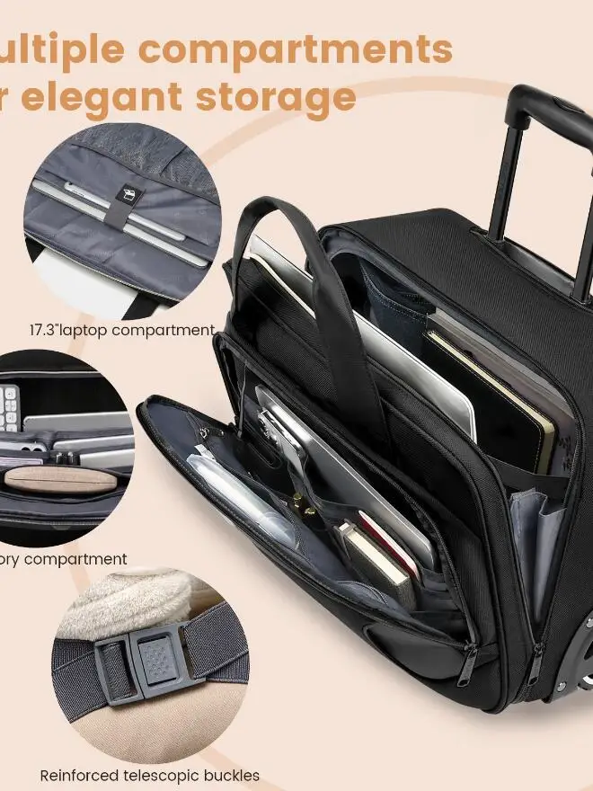 Men Carry On hand Luggage Suitcase Men business Travel Trolley Bags Rolling Luggage Bag For Short Travel Waterproof Trolley Bags