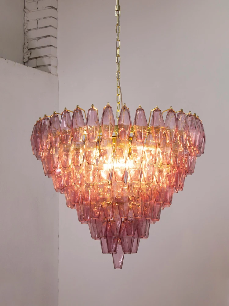 Postmodern Big Amber Glass Ceiling Chandelier Lighting Home Appliance Luxury Hanging Lamps Over