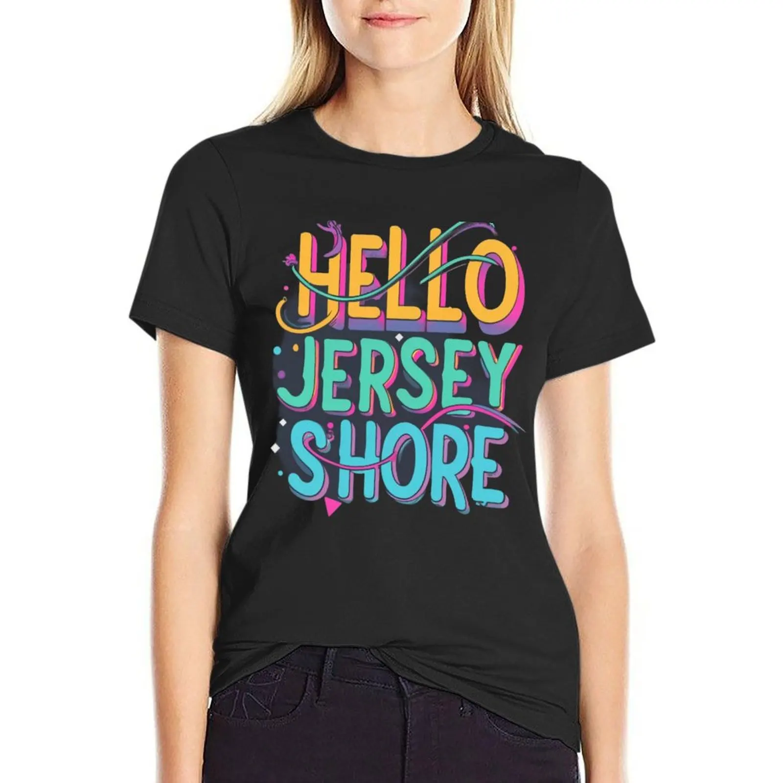 Hello Jersey Shore T-Shirt customizeds vintage white t shirts for Women