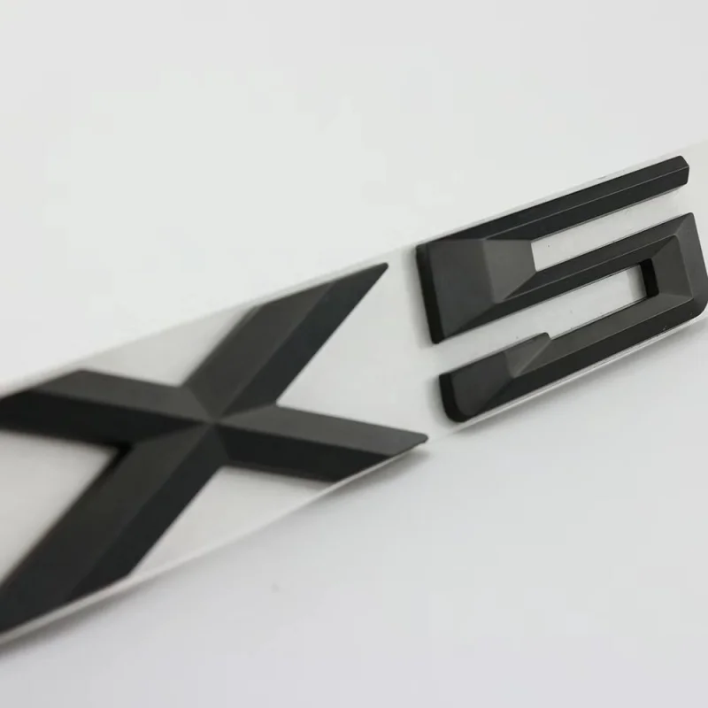 3d ABS Adhesive Matte Black Chrome Letter For Car Trunk BMW X5 Logo X5 Letters Stickers Emblem Badge E70 E53 F15 G05 Accessories view 4
