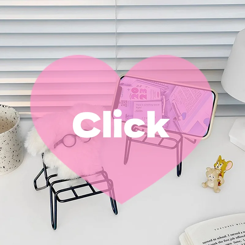 Small Chair Design Iron Mobile Phone Holder Racks Stand Simple Student Creative Desktop Ornaments Home Accessories