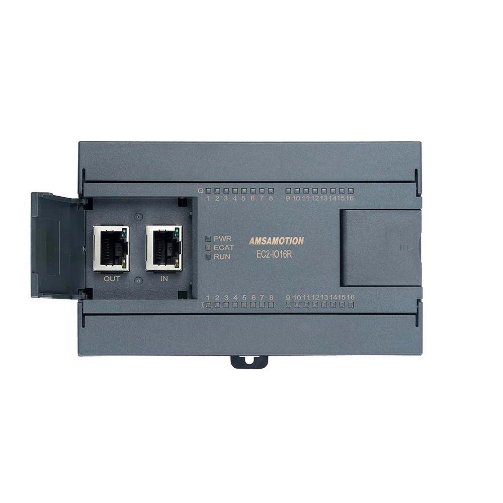 EC2-IO16T EC2-IO16R remoto io modbus módulo ethercat protocolo digital 16 entrada 16 saída relé transistor 2 rj45 ethernet porto