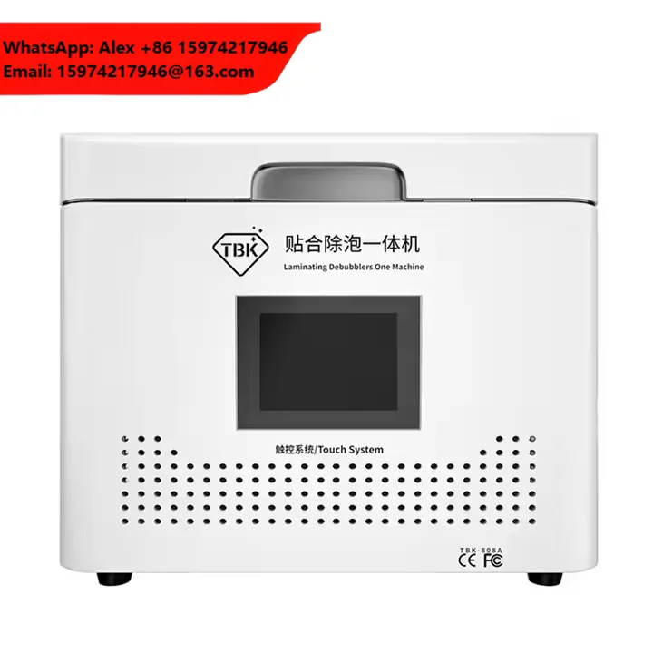 TBK 808A Automatic 2-in-1 OCA Laminator Bubbles Remover Machine 1 Year For IPhone Samsung Flat/Curved Glass LCD Screen