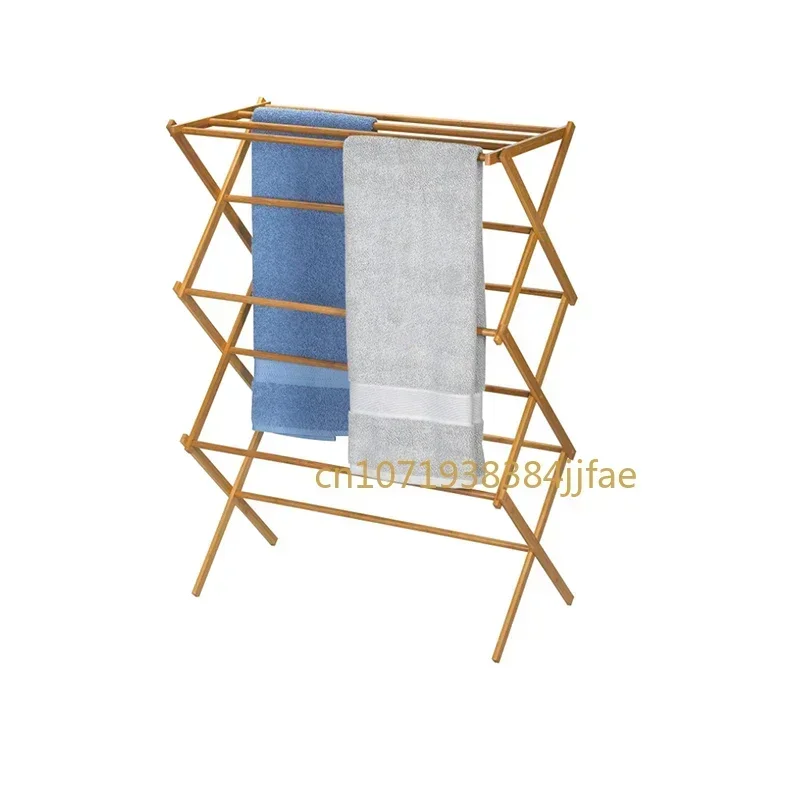 Tendedero plegable de bambú para ropa, tendedero para ropa, tendedero, caballo, precio bajo