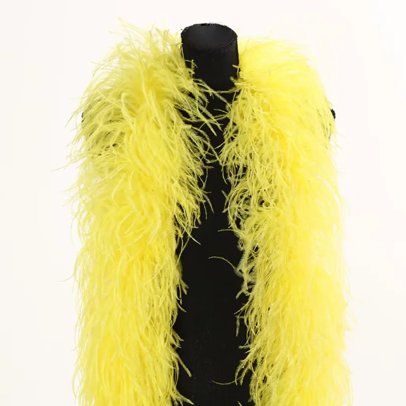 5 Layer Thick Ostrich Feather Boa 2m Long Feather Boa for Latin Dance Dress DIY Handmade Clothing Accessories Stage Decor