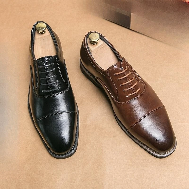 Golden Sapling Office Dress Shoes Men Oxfords Retro Leather Flats Classics Men's Formal Shoes Elegant Wedding Flat Male Footwear