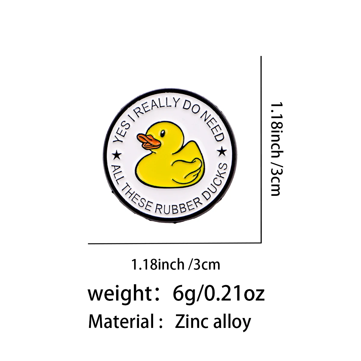 Cute Duck Enamel Pin Quotes Brooch Pines Lapel Pins Badge on Backpack Clothing Accessories Fashion Jewelry Friends Gifts