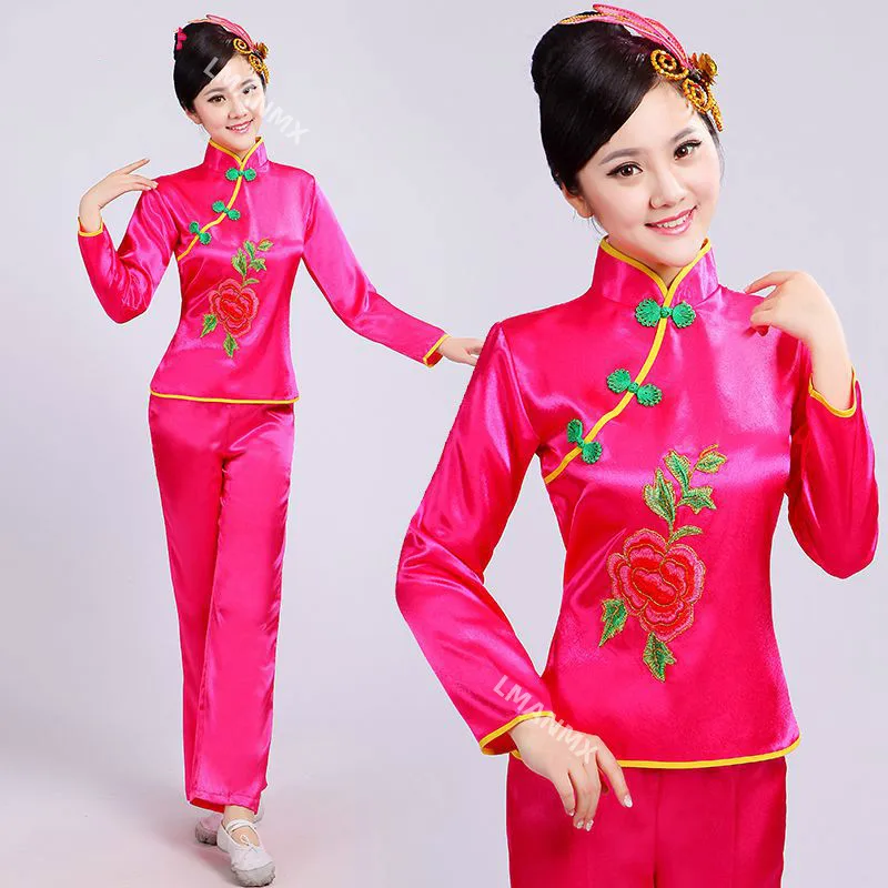 traditional national chinese folk dance costume for woman costumes costume yangko dress for hanfu women yangge woman clothing