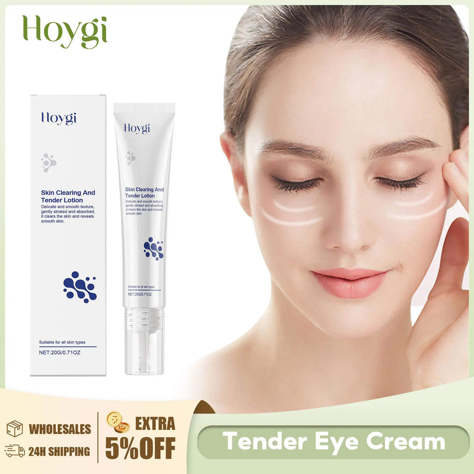 Collagen 5 in 1 Eye Cream Firming Lifting Fade Fine Lines Improve Skin Elasticity Under Eye Nourishing Eye Bag Removal Eye Cream