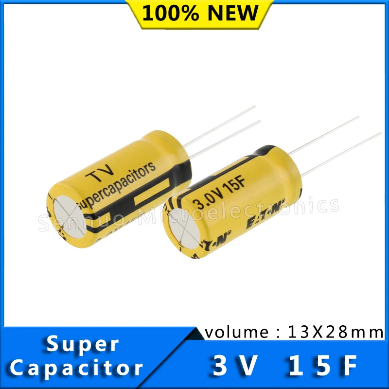 NEW 3.0V 15F TV supercapacitorsCylindrical cells TV1325-3R0156-R farah capacitance Low ESR high power density 3.0V15F 13x28mm