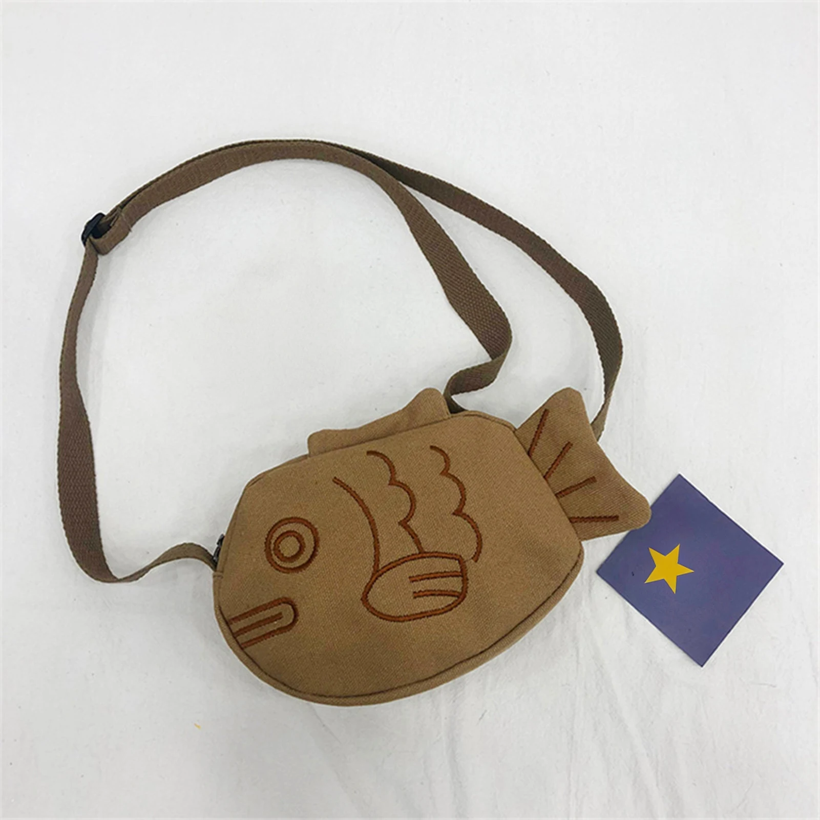 Kawaii Ugly Cute Fish Crossbody Bag Exquisite Creative Sling Bag Crossbody Purse for Daily Use & Gift