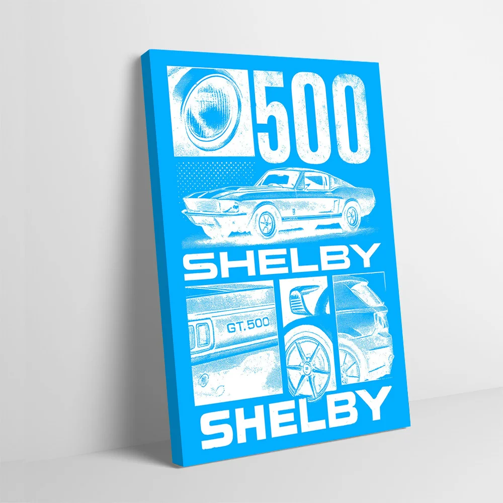 Shelby GT500 Car Poster Customizable Printed Canvas Painting Wall Art Gift for Modern Living Room Paintings Bathroom Decor Mural