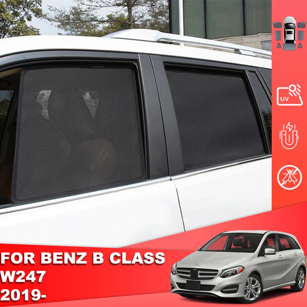 

Автомобильный солнцезащитный козырек для Mercedes Benz B Class W247 2019-2023, задний детский козырек, солнцезащитный козырек, занавеска на лобовое стекло