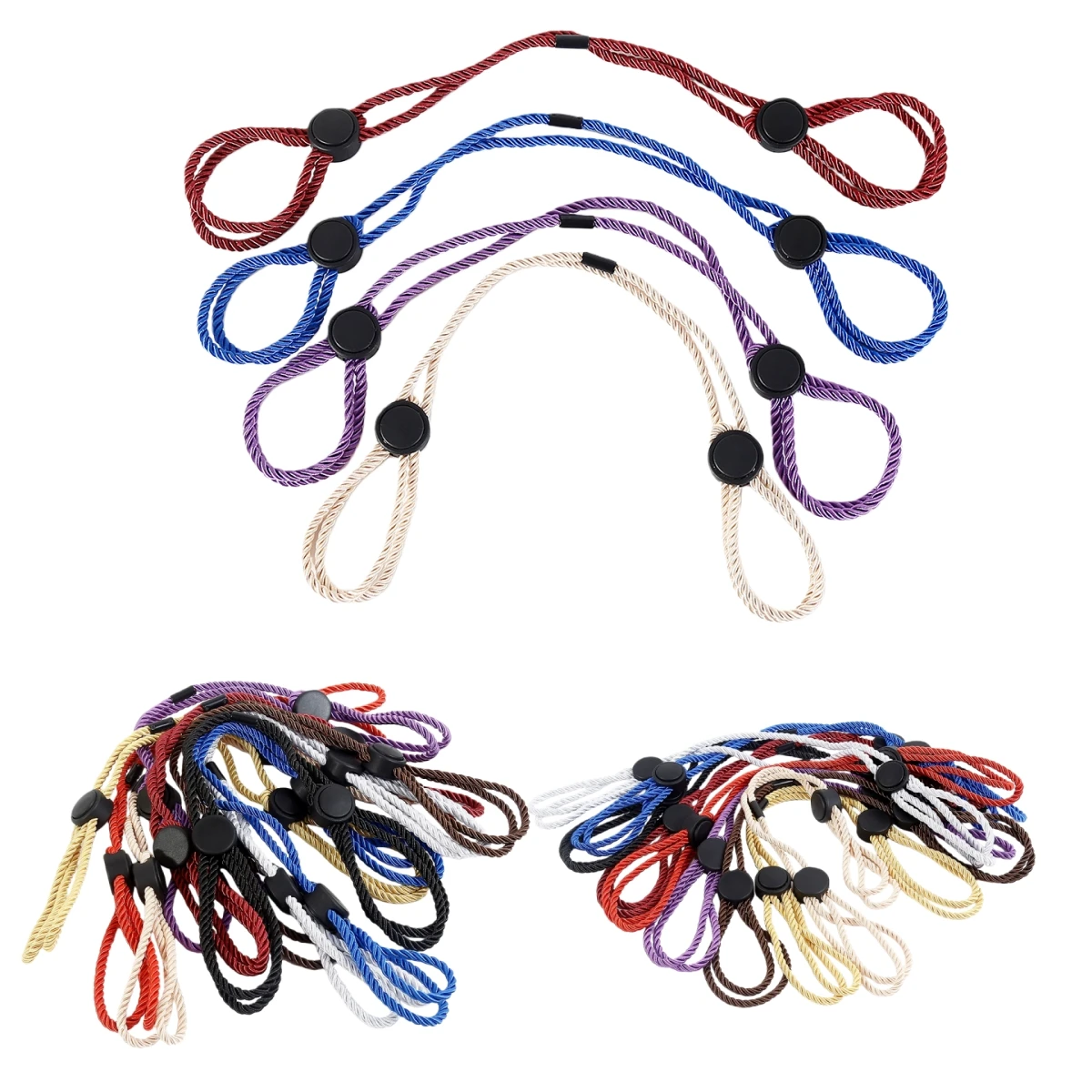 Algemas de corda de algodão fetiche para homens e mulheres e punhos de perna multifuncional adequado para festas de jogos escravo roleplay adereços de palco