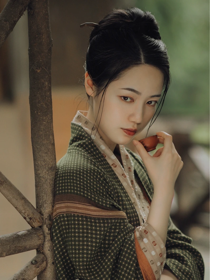 

Tinglan Song Original Hanfu Daily Wear Women's Wide Sve Eight Break Skirt Spring Seasonal Hanfu Outfit Set